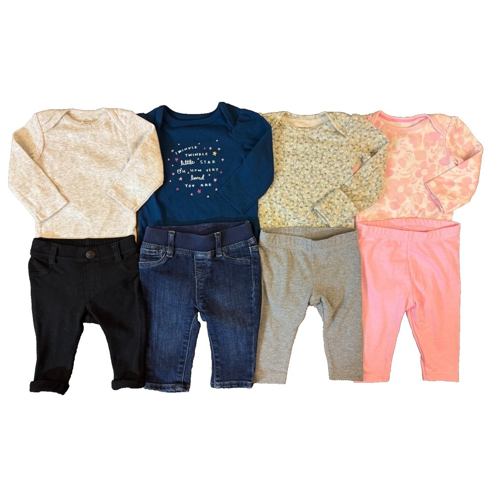 Baby Girl Clothes 0/3 Months Pants Jeans Bodysuit Shirts Outfits Long Sleeve Lot